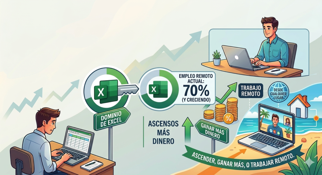 PORCENTAJE DE TRABAJO REMOTO ALINEADO CON EXCEL